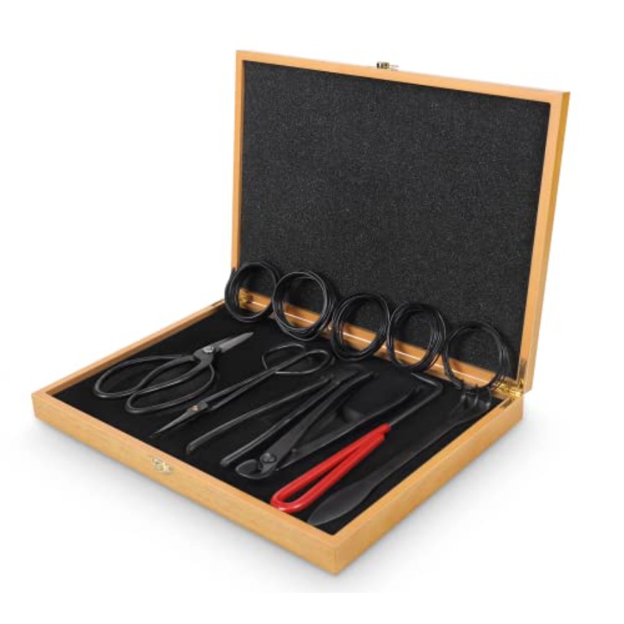 Bonsai Tool Set - Bonsai Tools Set with Wood Box