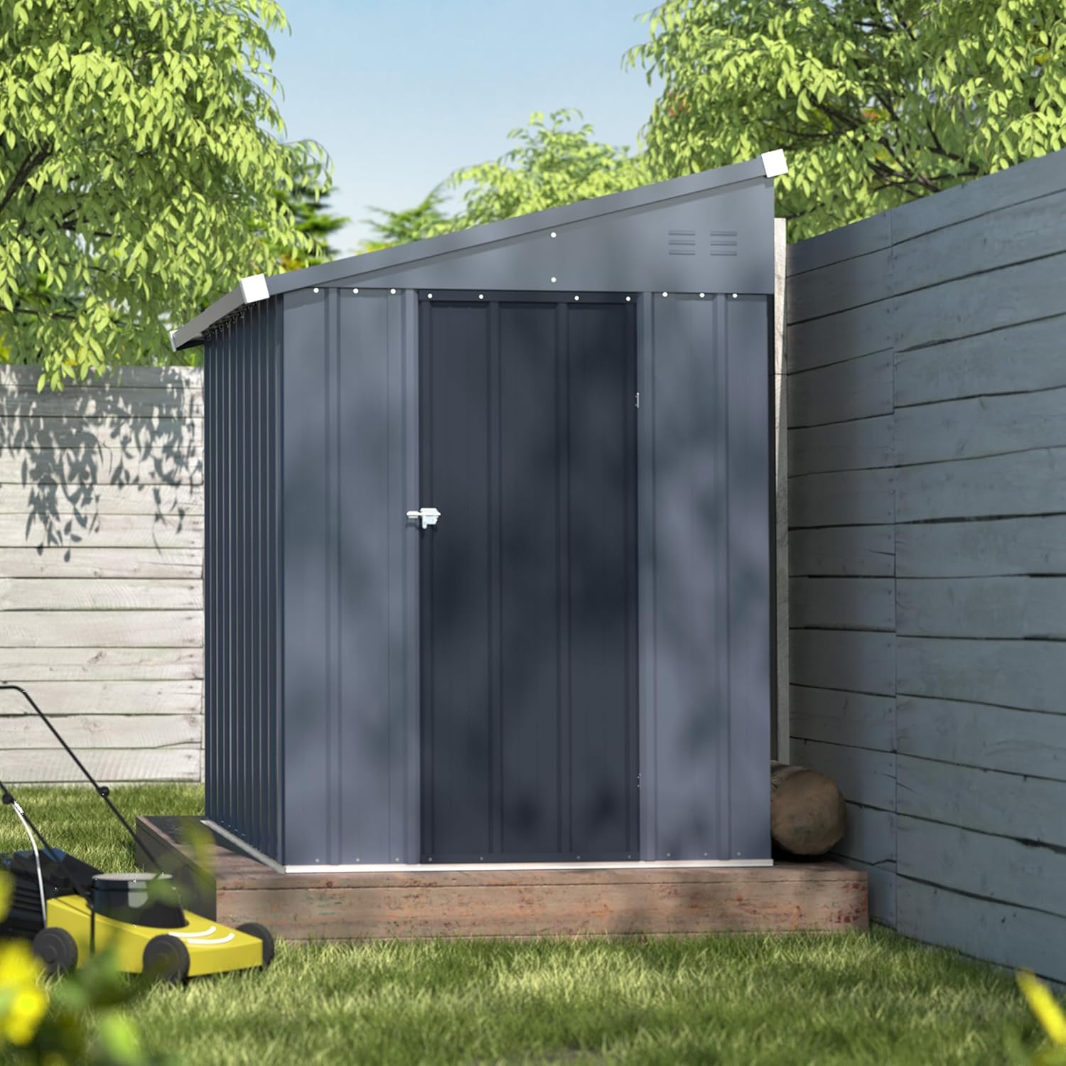 Gardening Tools Of - 4x6FT Metal Outdoor Storage Shed Tool