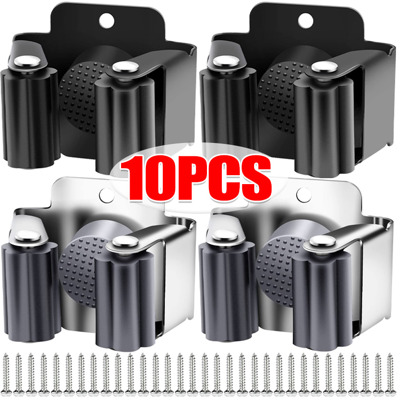 Gardening Tools Hoe - 1-10Pcs Mop Broom Holder Wall Mounted