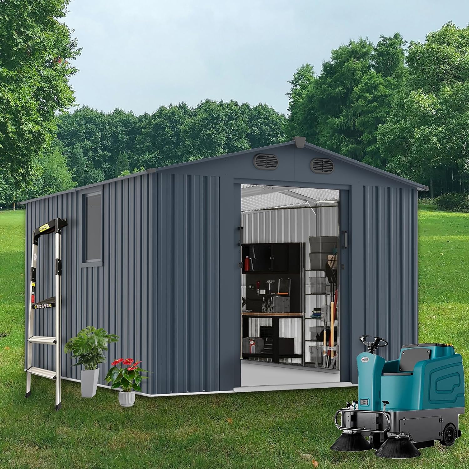 Gardening Tools Of - Outdoor Storage Shed 8x10 FT with