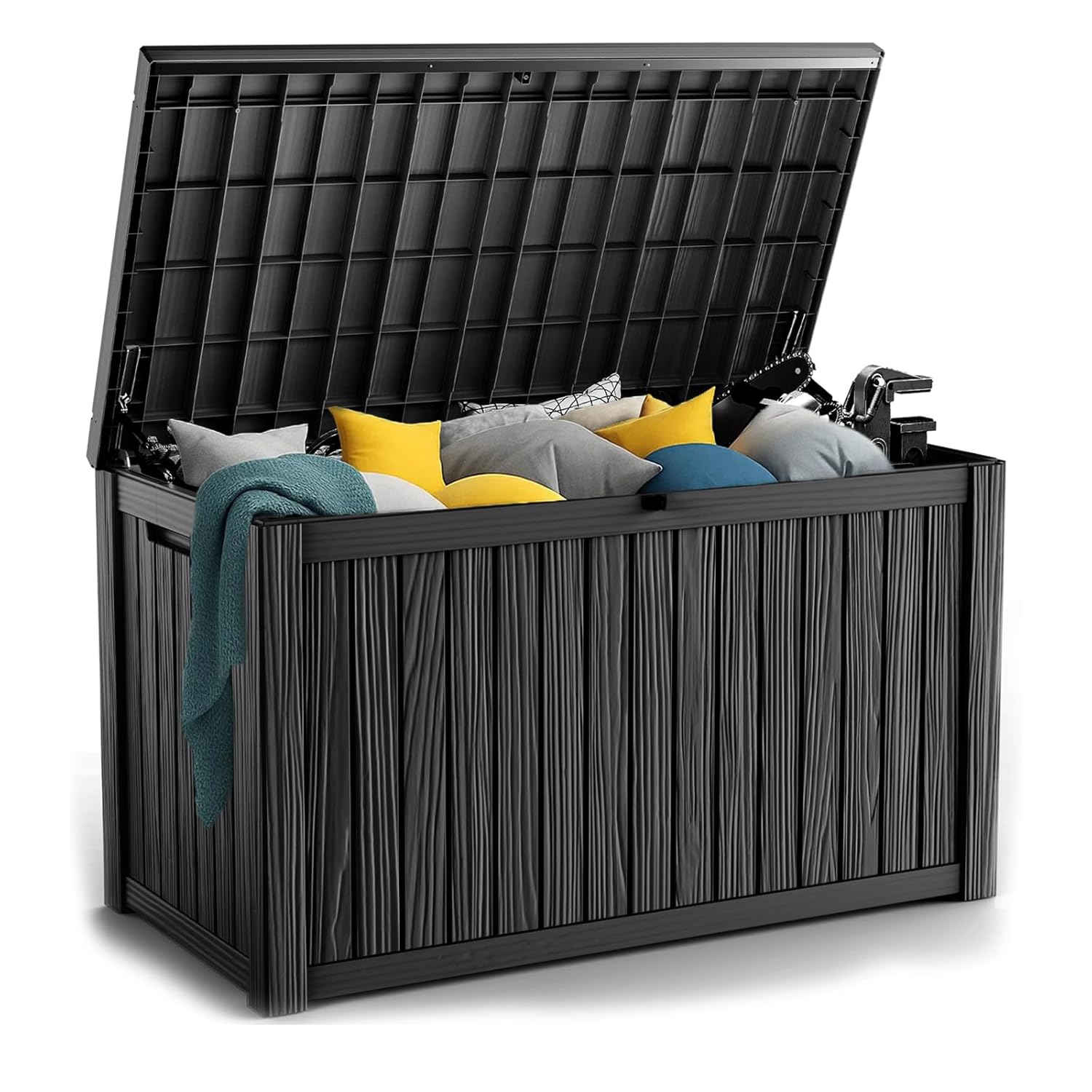 Gardening Tools Of - 180Gal Lockable Resin Deck Box Waterproof