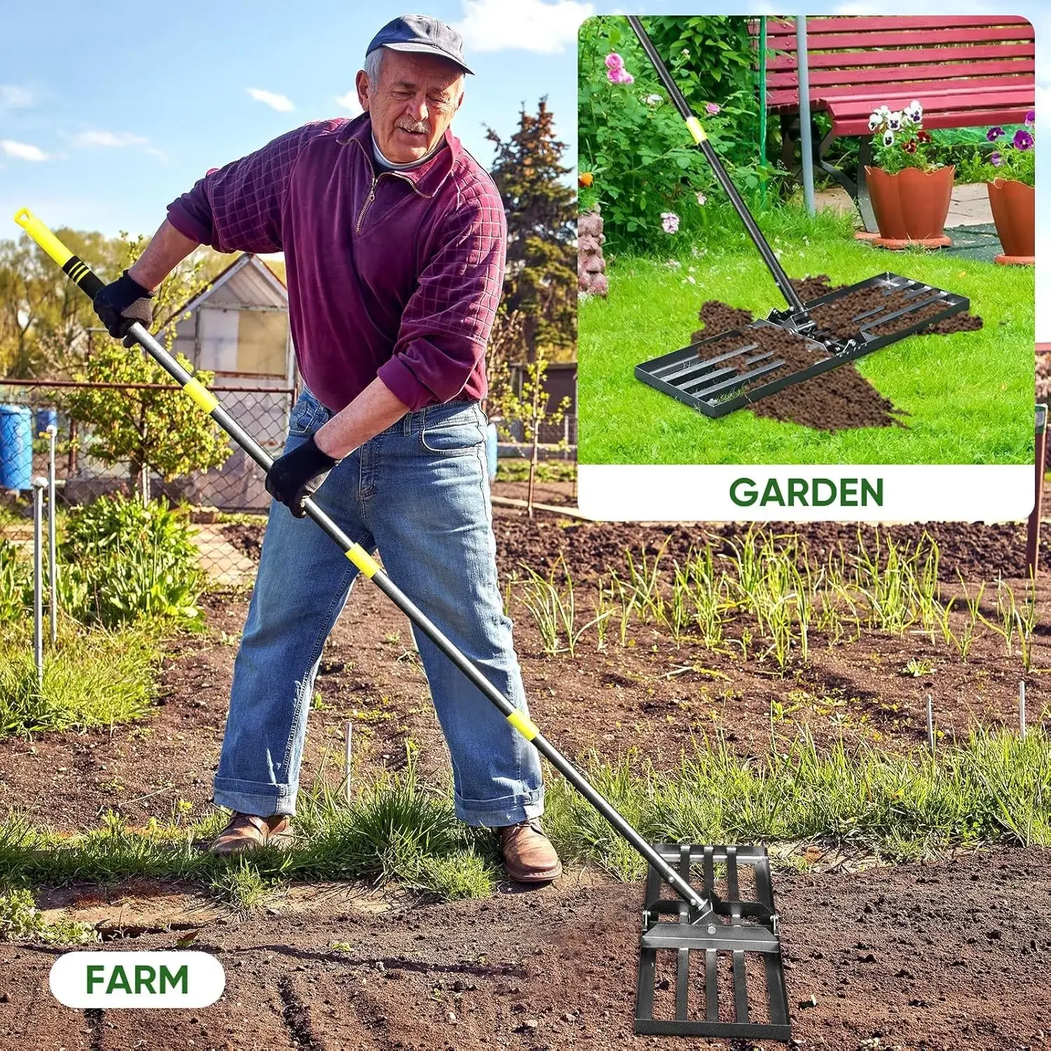 KEEHOME YEYEBEST Lawn Leveling - огляд і ціна Gardening Tools Rake