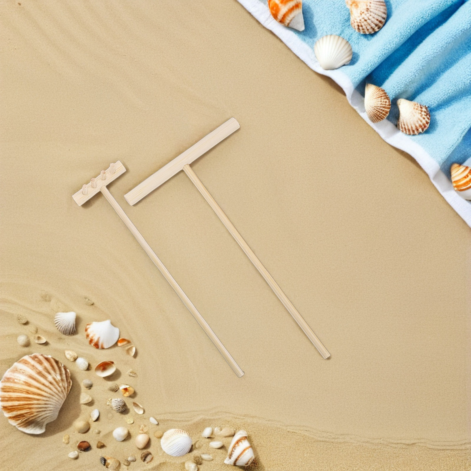 5Pcs Miniature Bamboo Zen Gard - огляд і ціна Gardening Tools Rake