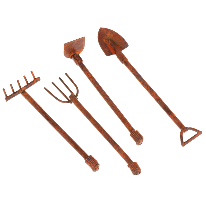 1:12 Scale Dollhouse Miniature - огляд і ціна Gardening Tools Hoe