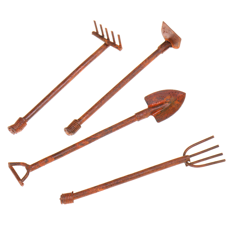1:12 Scale Dollhouse Miniature - огляд і ціна Gardening Tools Hoe