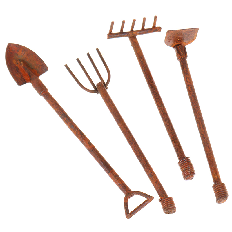 1:12 Scale Dollhouse Miniature - огляд і ціна Gardening Tools Hoe