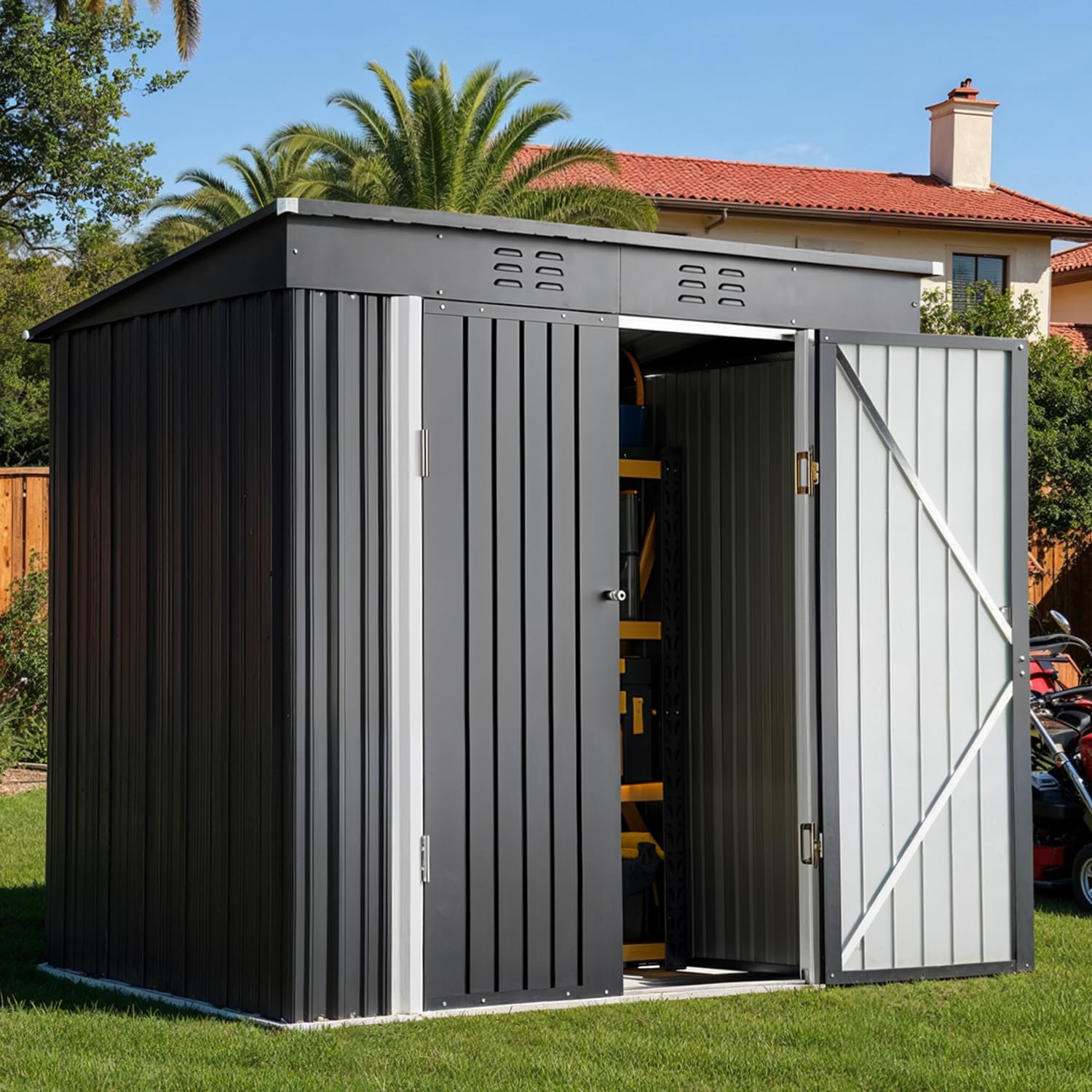 6x4ft Metal Outdoor Storage Sh - огляд і ціна Gardening Tools Of