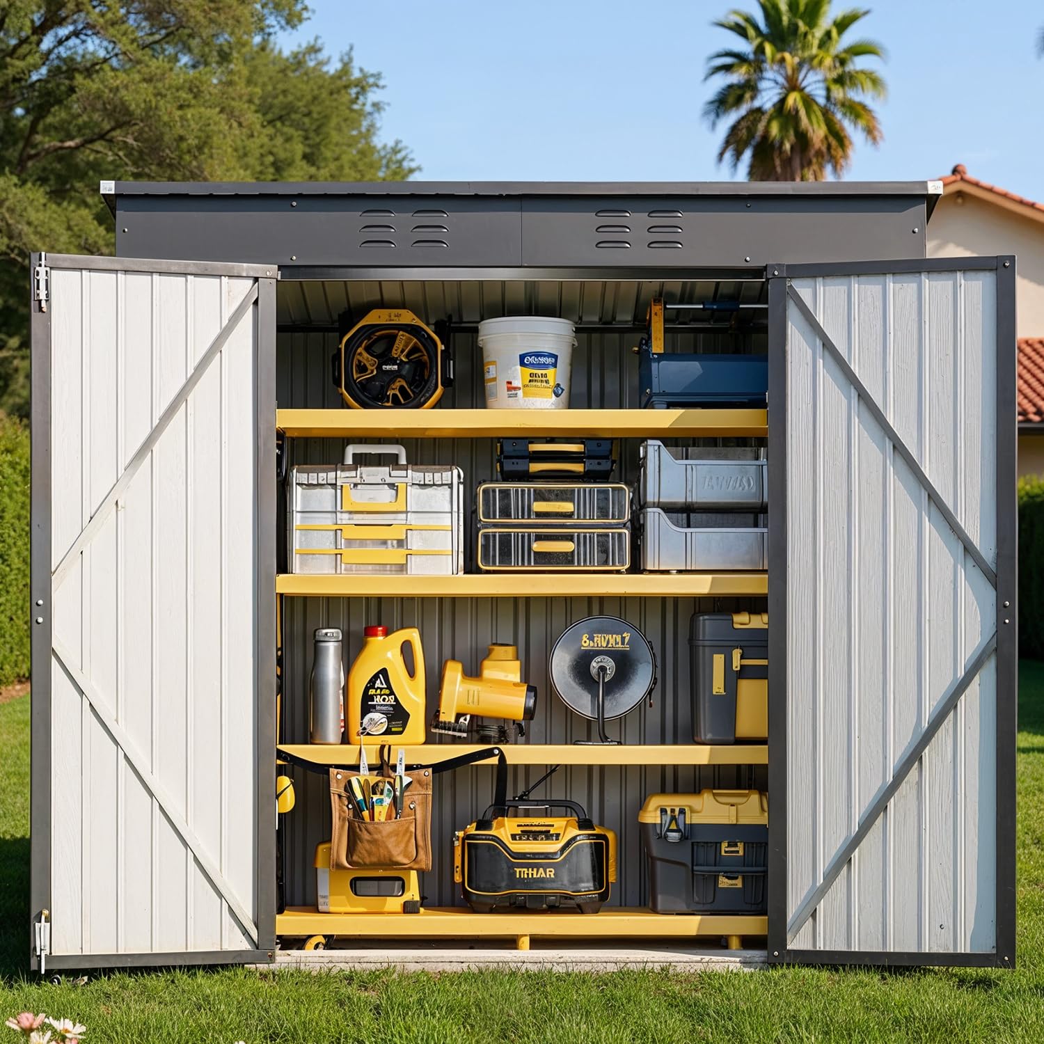 6x4ft Metal Outdoor Storage Sh - огляд і ціна Gardening Tools Of