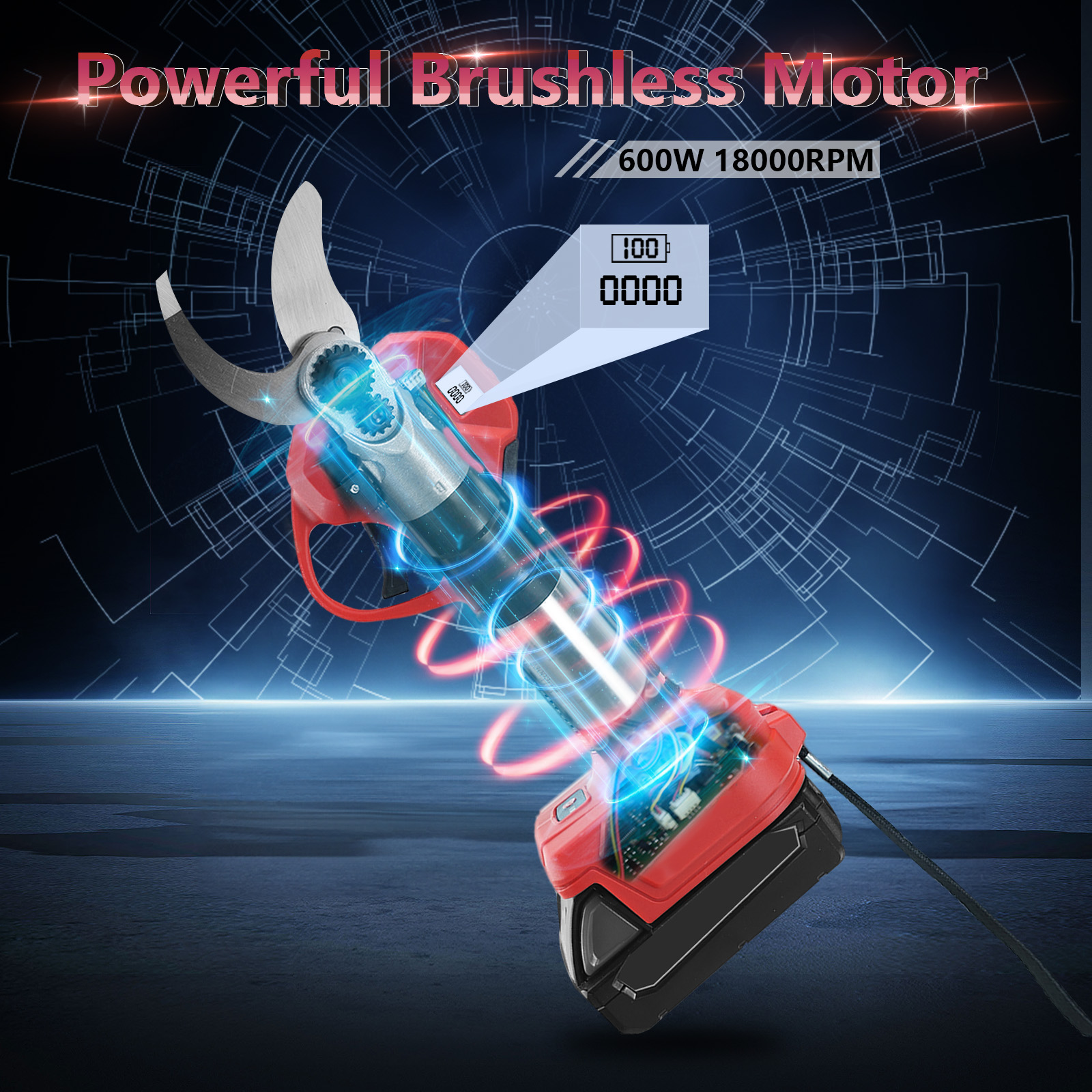 30mm Brushless Electric Prunin - огляд і ціна Gardening Tools Usa