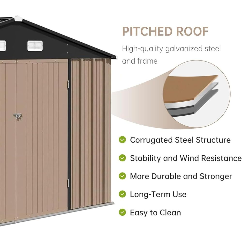 10ft x 12ft Outdoor Storage Sh - огляд і ціна Gardening Tools Of