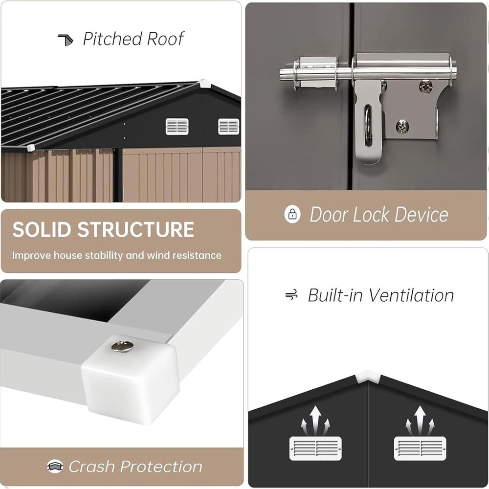 10ft x 12ft Outdoor Storage Sh - огляд і ціна Gardening Tools Of