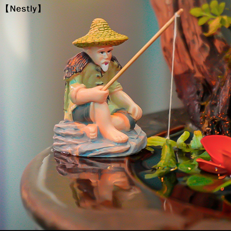 Miniature Old Man Fishing Orna - огляд і ціна Aquaponics Fish Tank