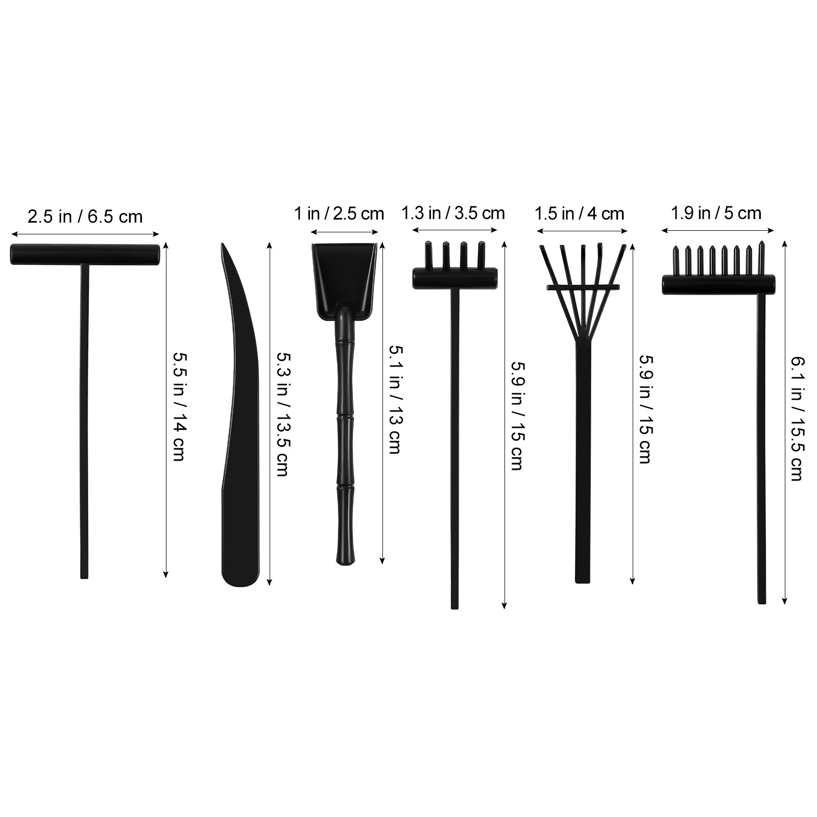 6Pcs Zen Garden Rake Kit Mini  - огляд і ціна Gardening Tools Rake