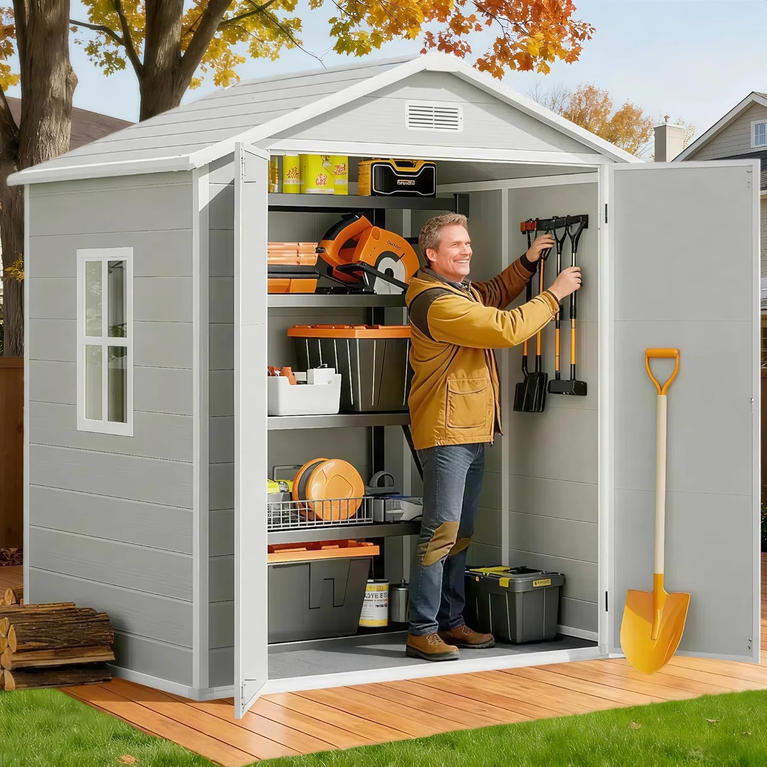 All-Weather Resin Outdoor Stor - огляд і ціна Gardening Tools Of