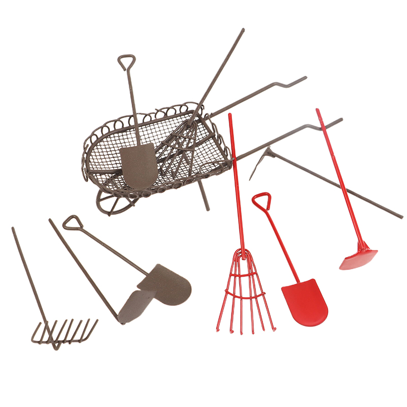 1/12 Dollhouse Simulation Gard - огляд і ціна Gardening Tools Hoe