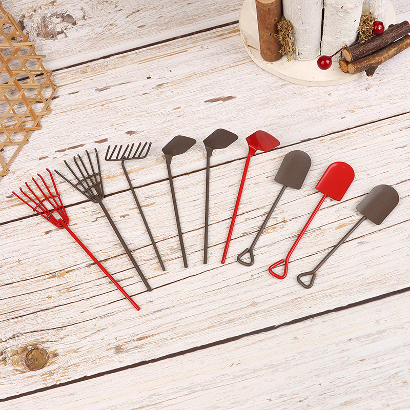 1/12 Dollhouse Simulation Gard - огляд і ціна Gardening Tools Hoe