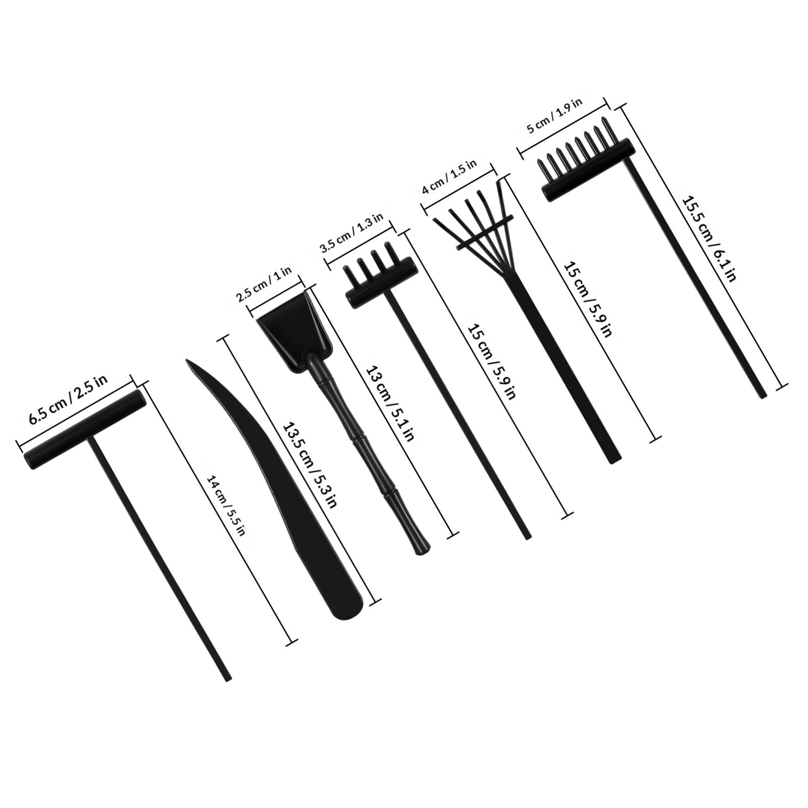 6Pcs Mini Zen Garden Rakes Pla - огляд і ціна Gardening Tools Rake