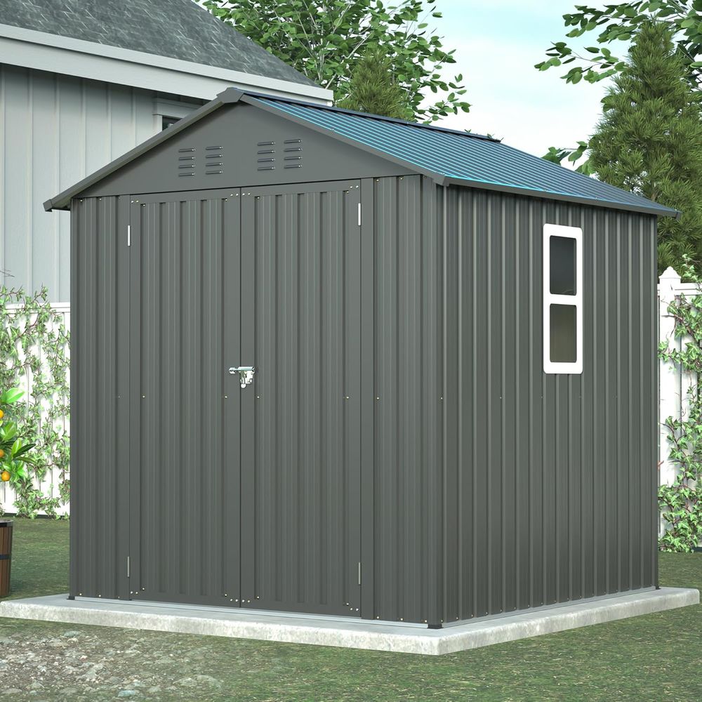 6x6 Metal Outdoor Storage Shed - огляд і ціна Gardening Tools Of
