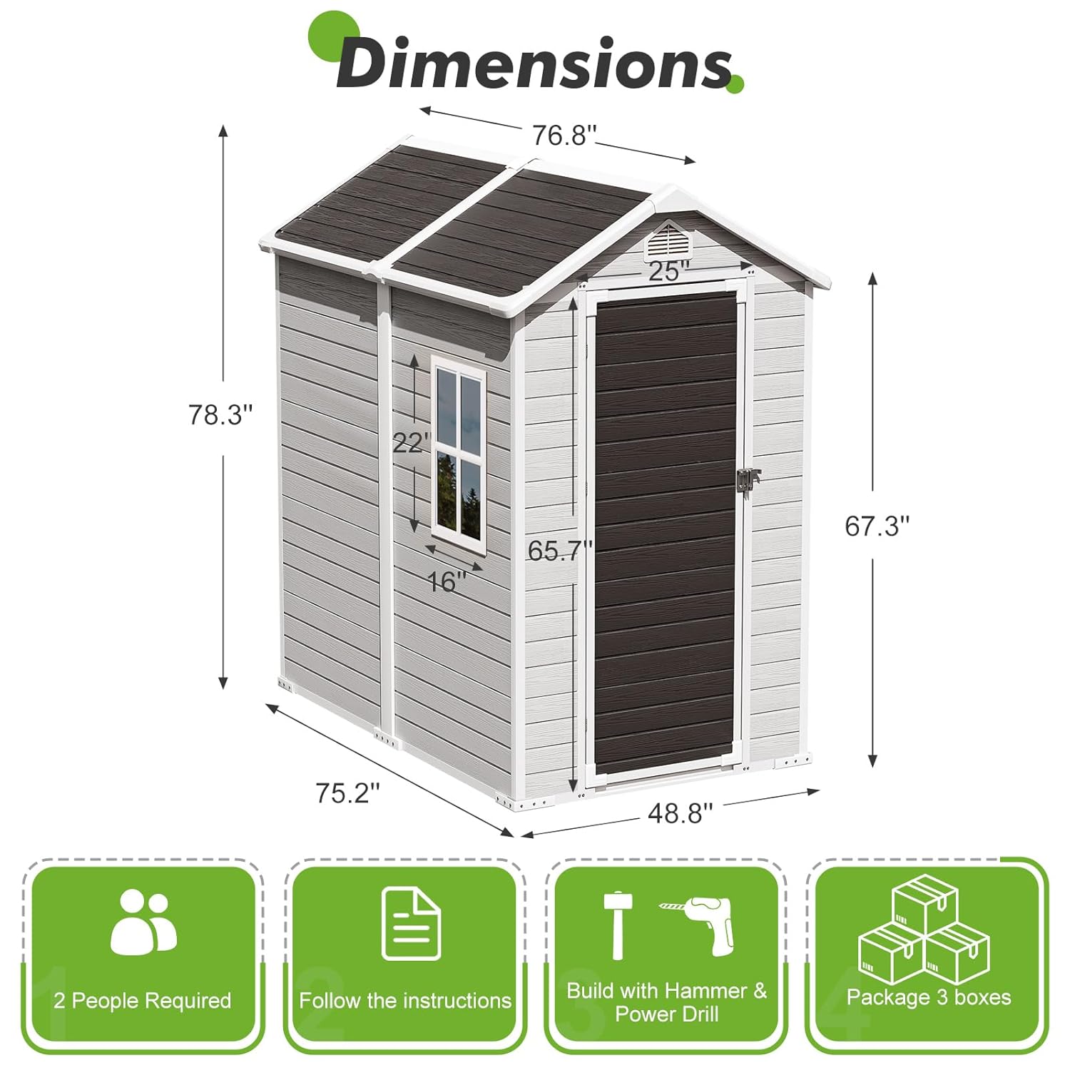 4x6 FT Plastic Storage Shed Wa - огляд і ціна Gardening Tools Of