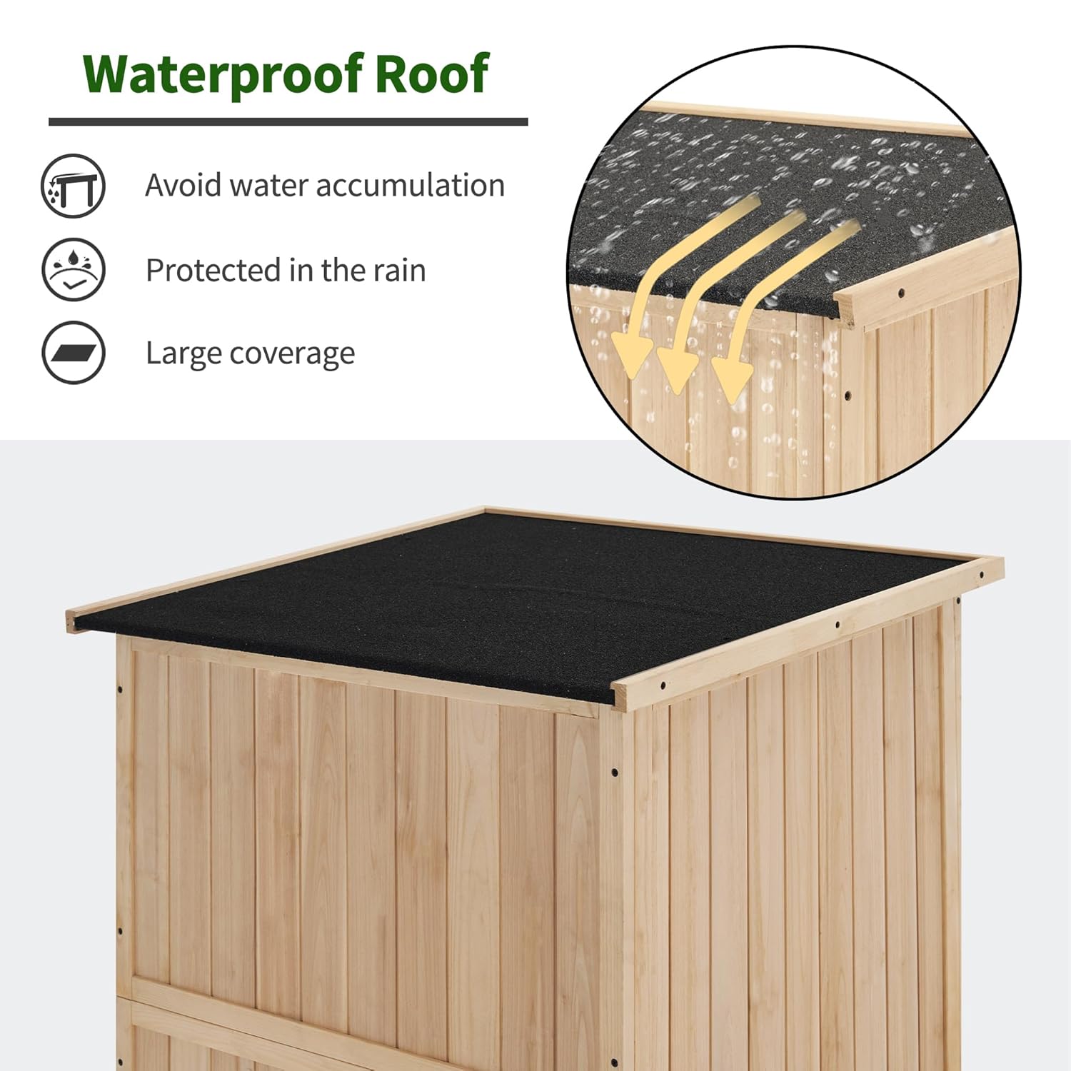 30in Deep Wood Outdoor Storage - огляд і ціна Gardening Tools Of