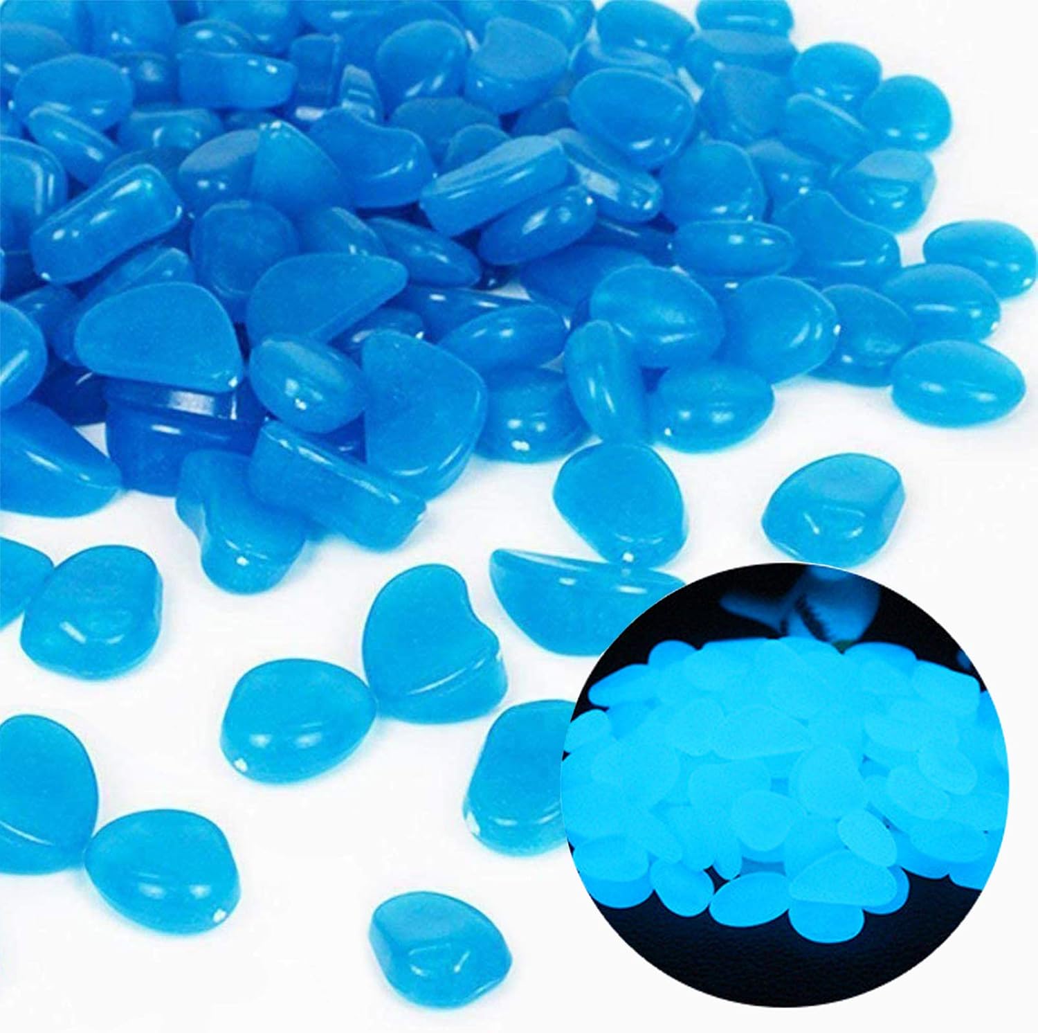 Fish Tank Rocks Glow Blue Pebb - огляд і ціна Aquaponics Fish Tank