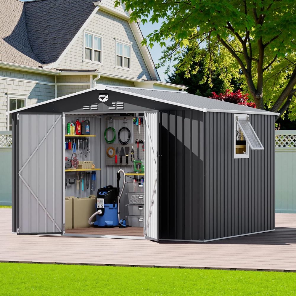 10x8 Outdoor Metal Storage She - огляд і ціна Gardening Tools Of