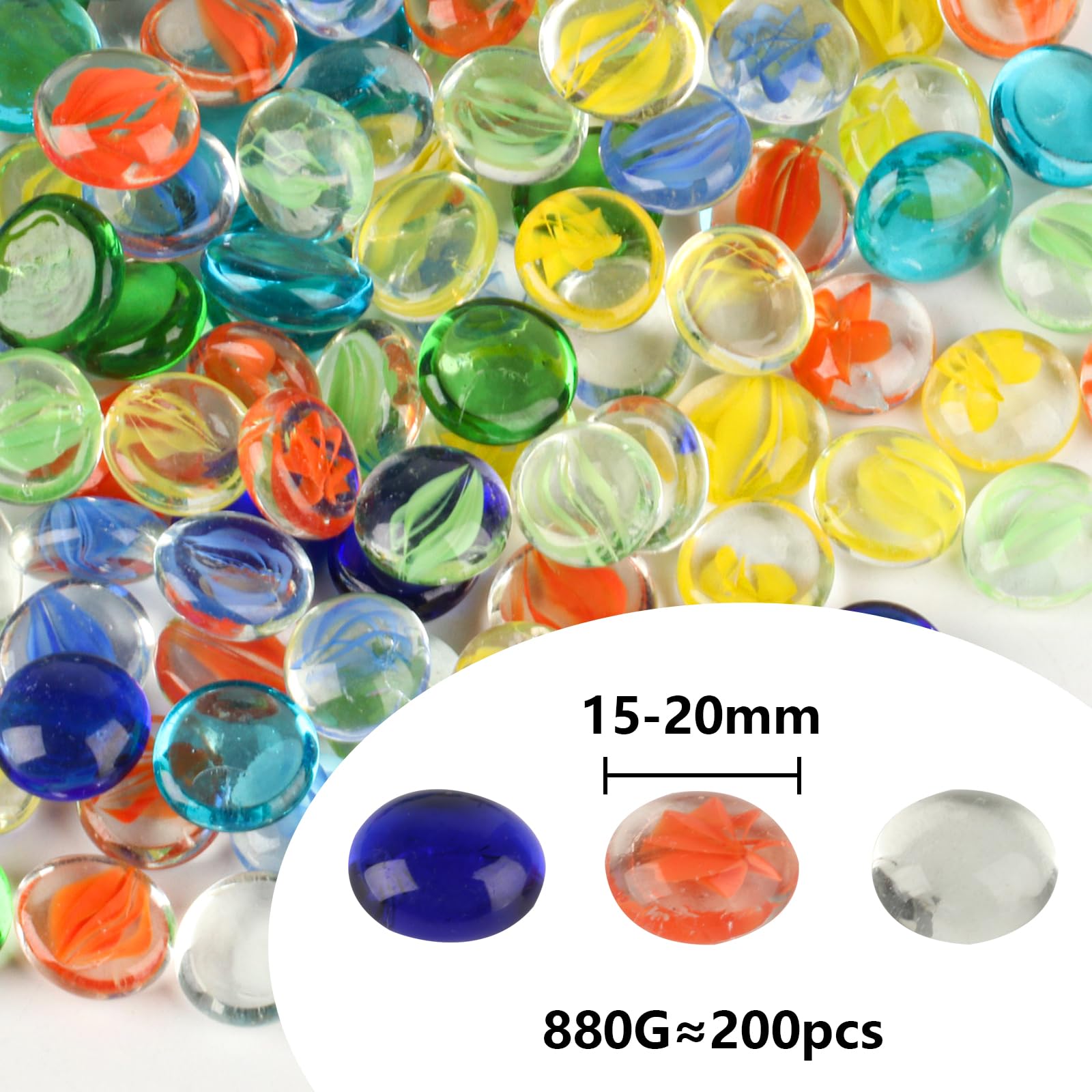 880g (200pcs) Colored Glass Pe - огляд і ціна Aquaponics Fish Tank