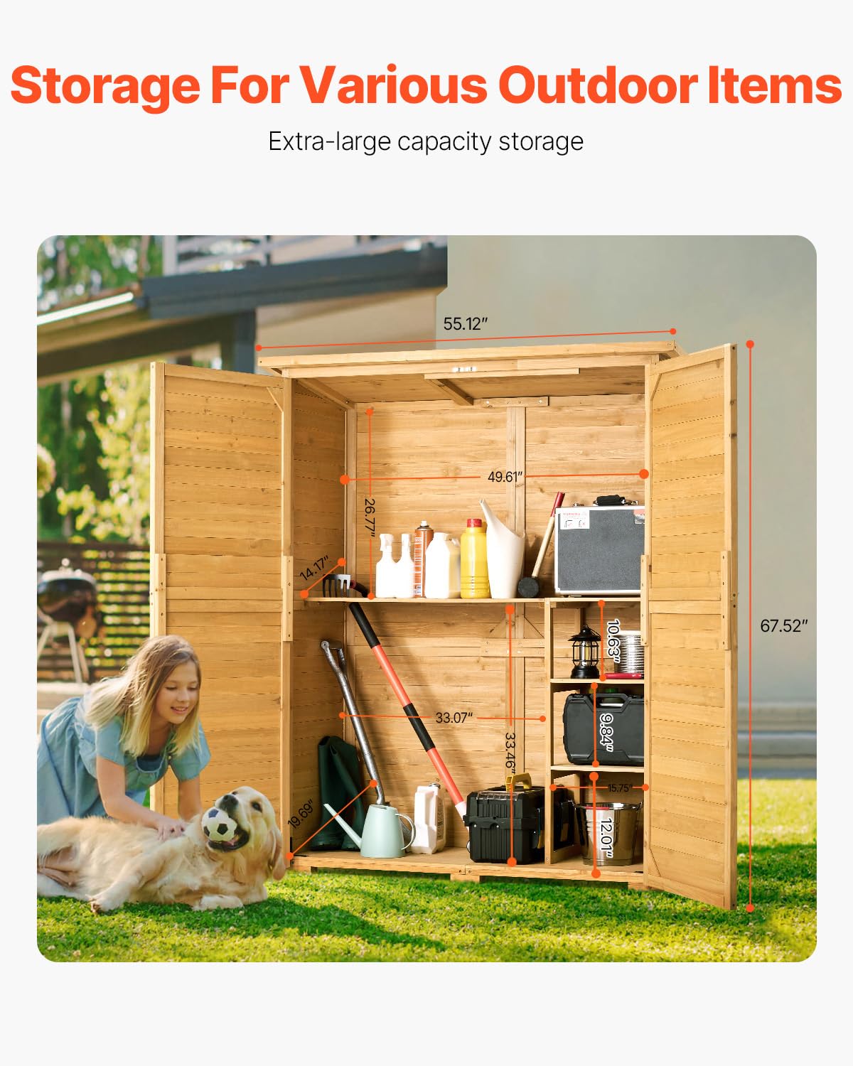 Large Wooden Outdoor Storage S - огляд і ціна Gardening Tools Of