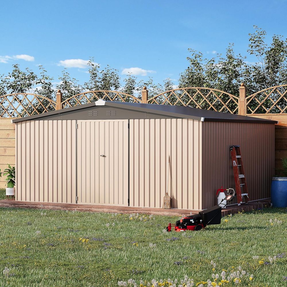 14' x 12' Outdoor Metal Storag - огляд і ціна Gardening Tools Of