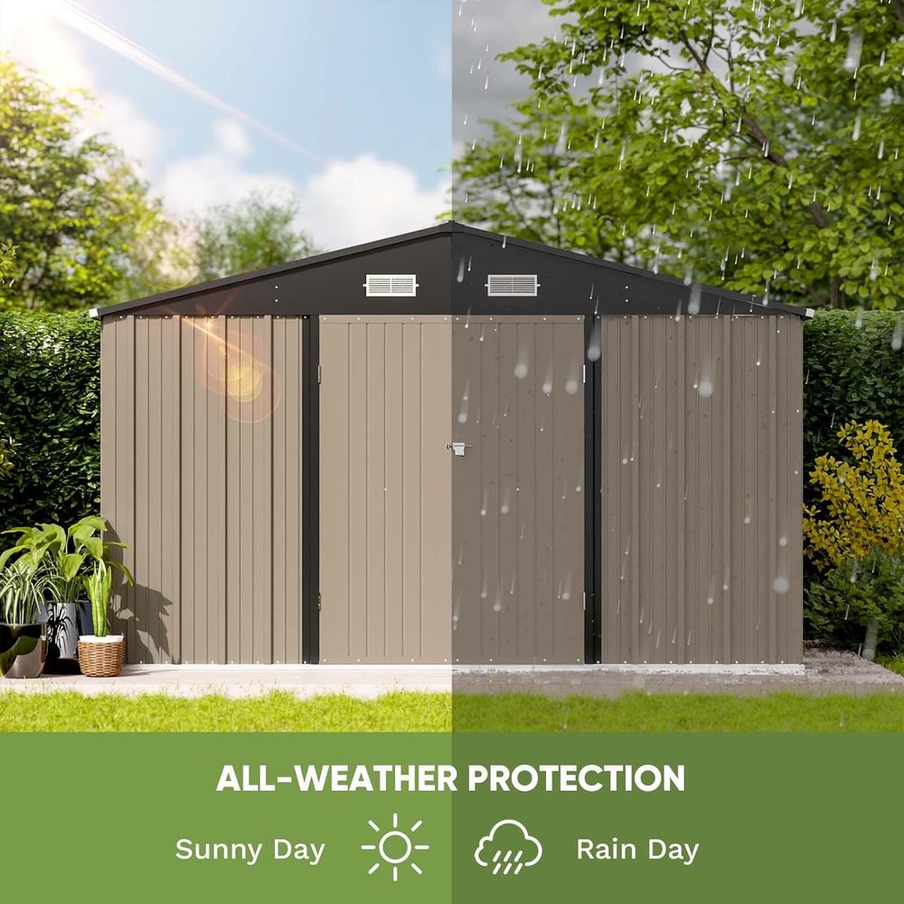 10x8ft Outdoor Storage Shed -  - огляд і ціна Gardening Tools Of