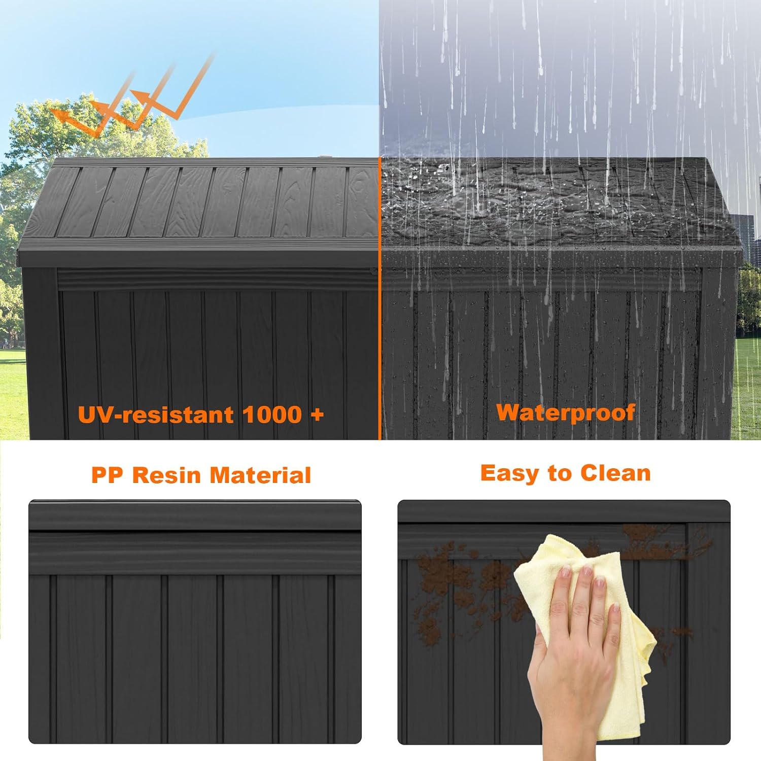180Gal Lockable Resin Deck Box - огляд і ціна Gardening Tools Of